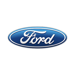 Ford blue oval logo with white script on a white background