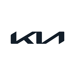 Kia logo in dark navy on a white background
