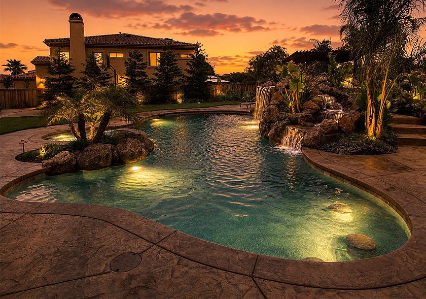 Custom pool lights - after