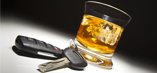 Car key and alcohol