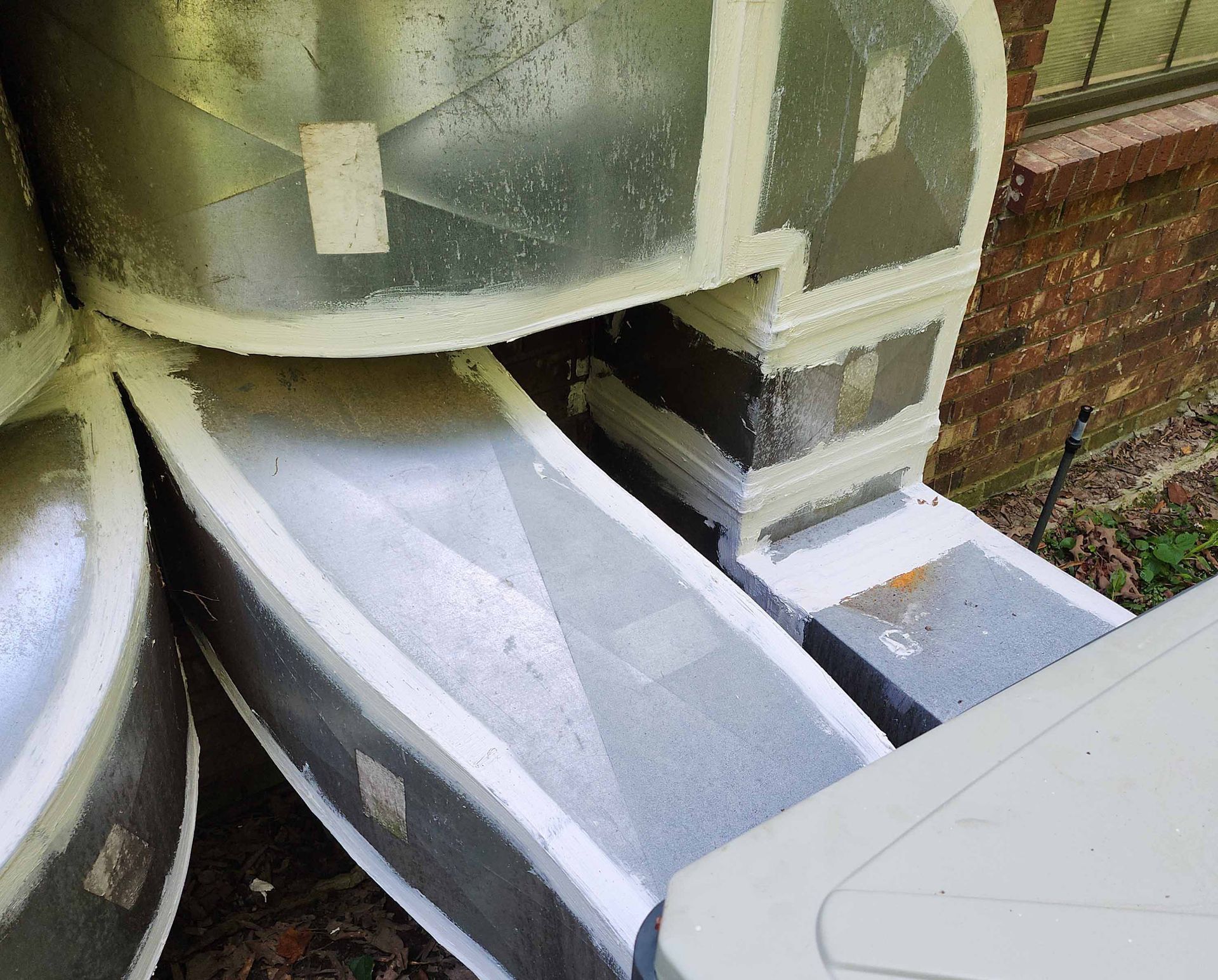 A bunch of boxes are stacked on top of each other