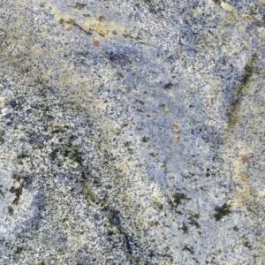 Granite with blue, gray, and gold veining.