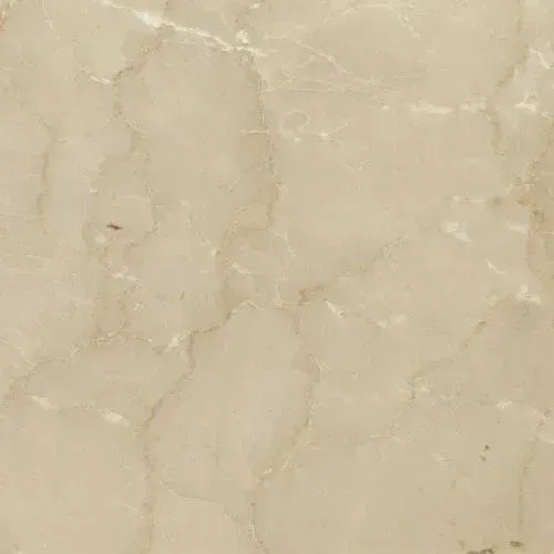 Beige marble tile with veining.
