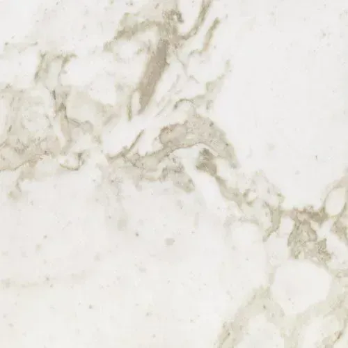 White marble with tan veining.