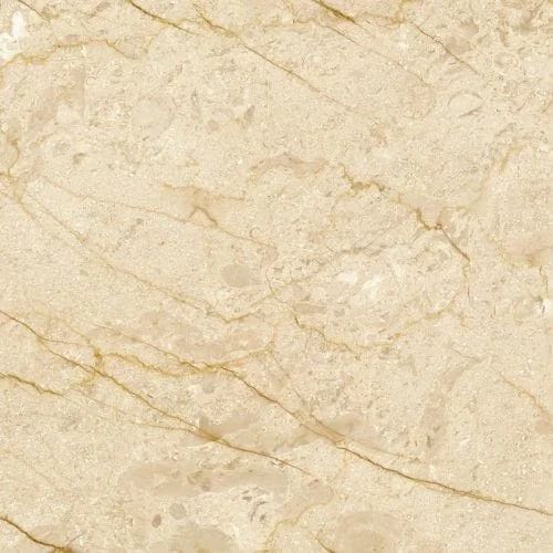 Beige marble tile with gold veining.