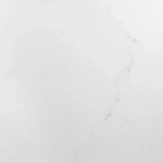 White marble surface with subtle gray veining.