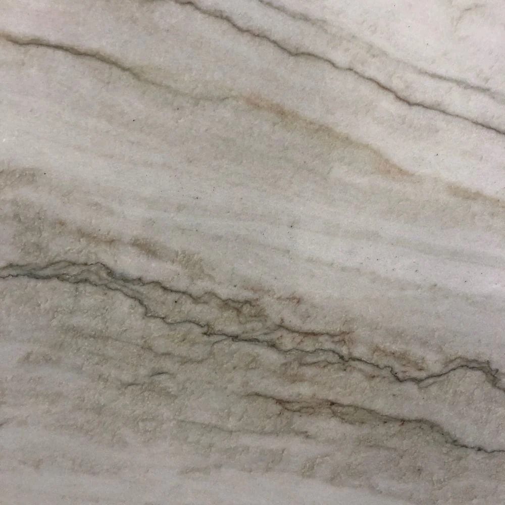 Beige and brown marble with natural veining.