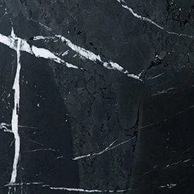 Black marble surface with white veining.