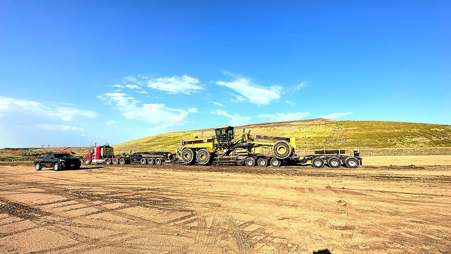 Heavy equipment hauling transport services