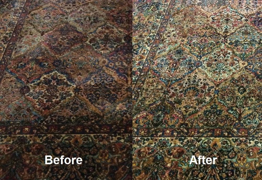 before and after carpet cleaning