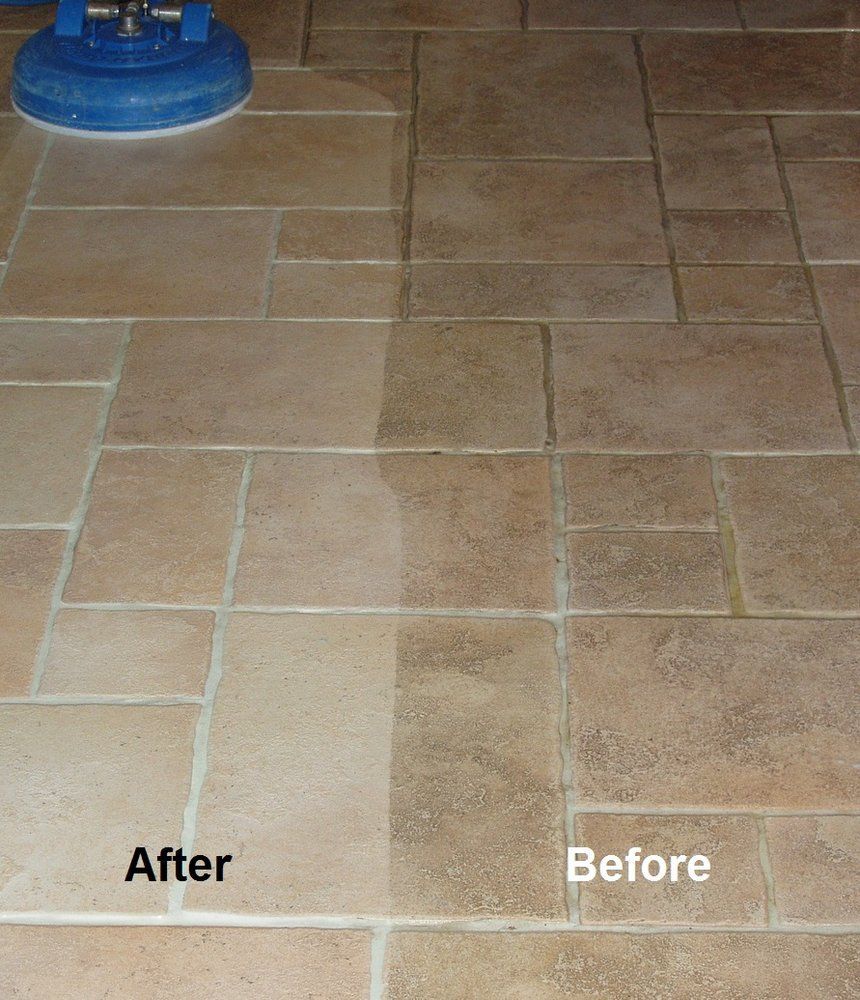 before and after tile cleaning