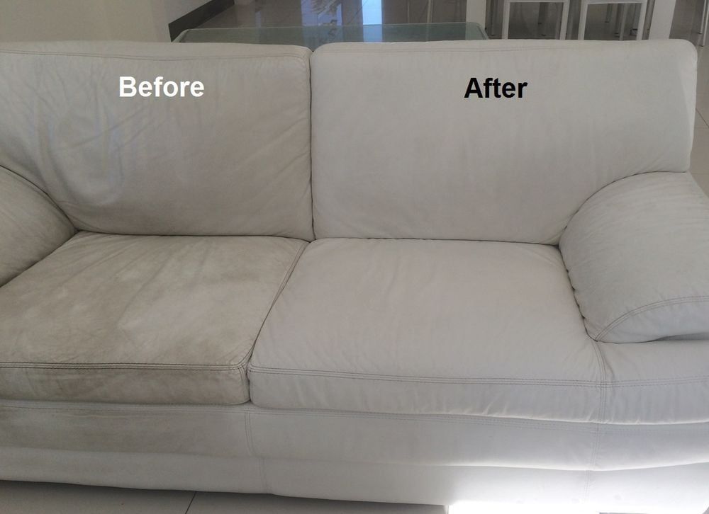 before and after upholstery cleaning
