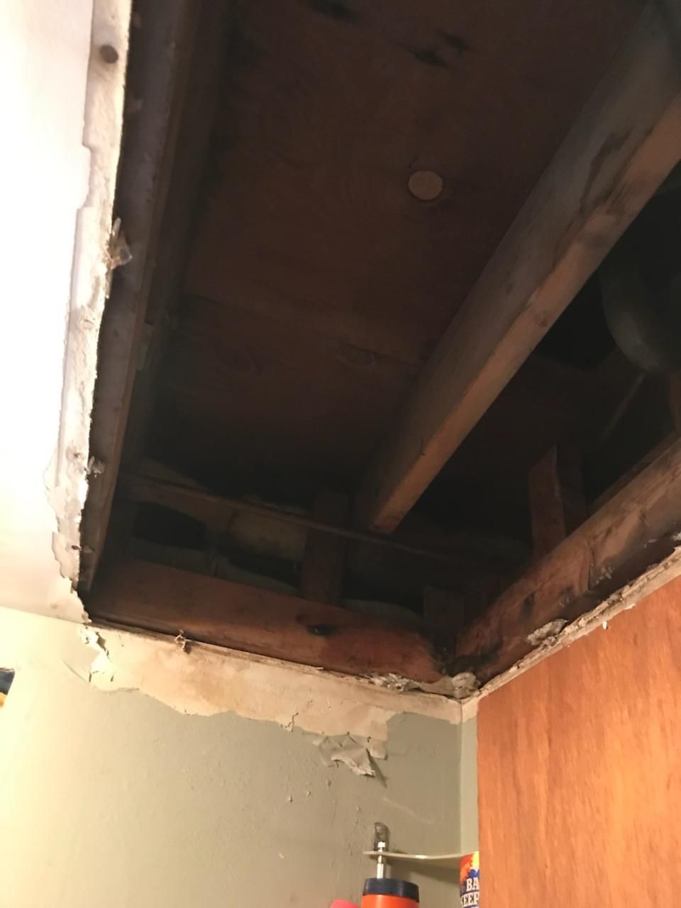 Damaged Laundry Room Before