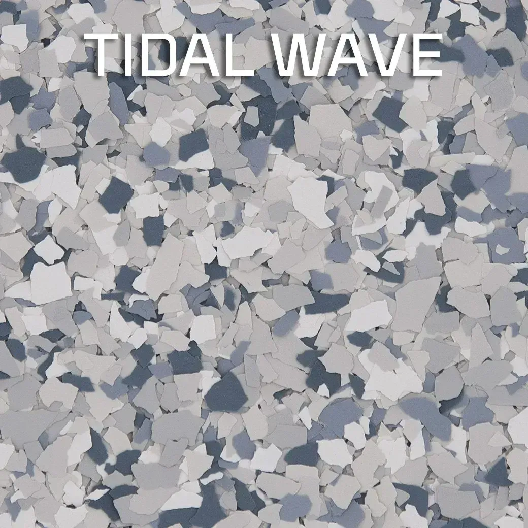 Text “TIDAL WAVE” over a gray and white abstract pattern.