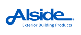 Alside logo in blue with the text Exterior Building Products below it