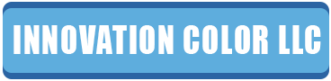 Blue logo reading “INNOVATION COLOR LLC” in white text