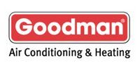 The Goodman Air Conditioning & Heating logo, featuring the word 