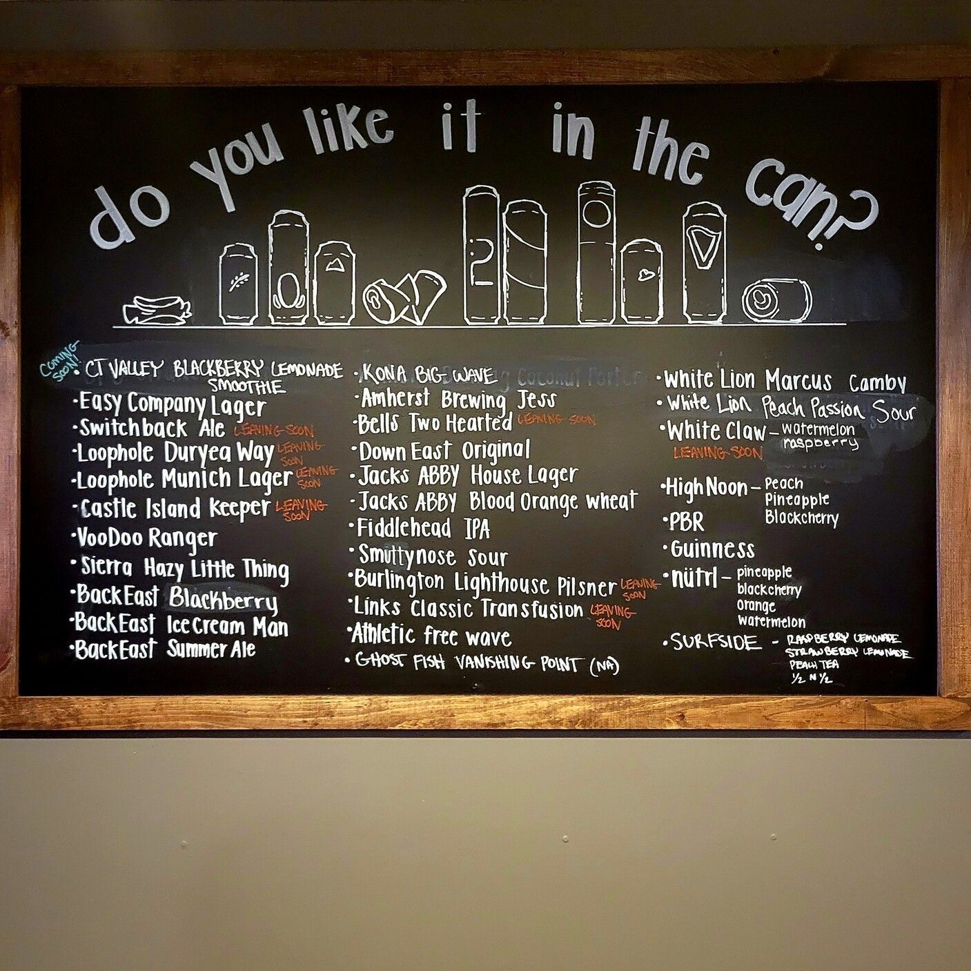 A chalkboard that says do you like it in the can