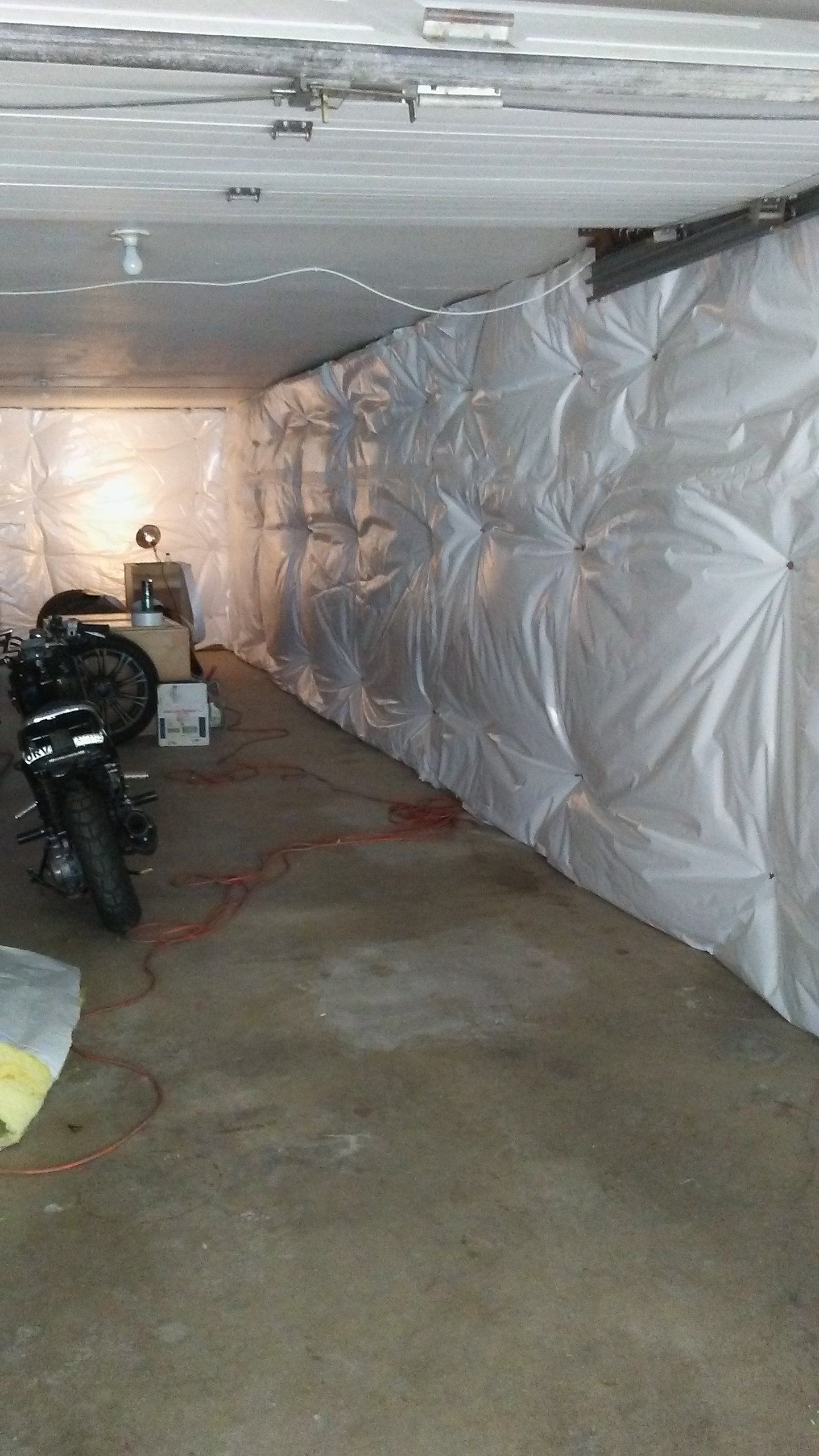 Covered insulation wall