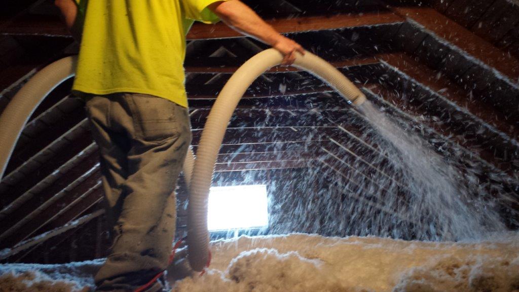 Man doing insulation work