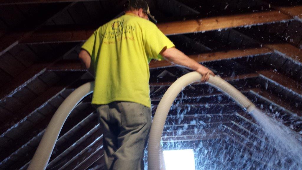 Man doing insulation work