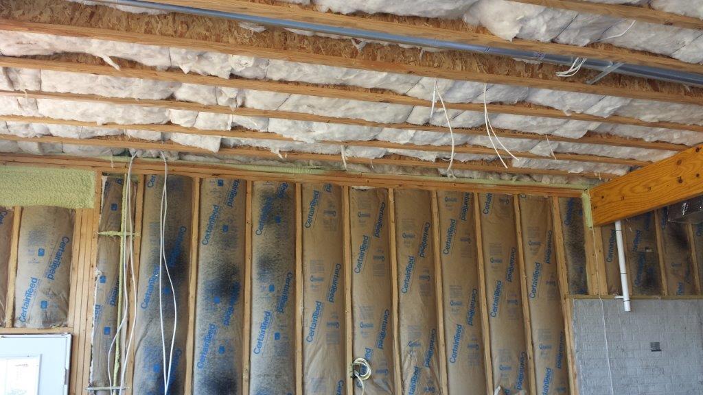 Insulation work in progress