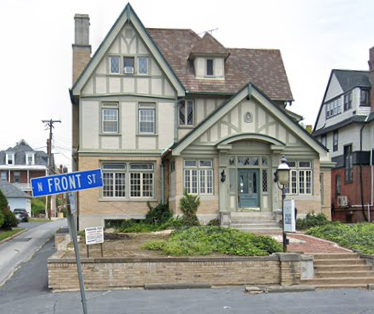 Front view of victorian style house