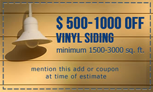 $500-1000 off Vinyl Siding