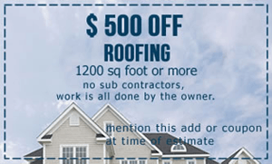 $500 off Roofing