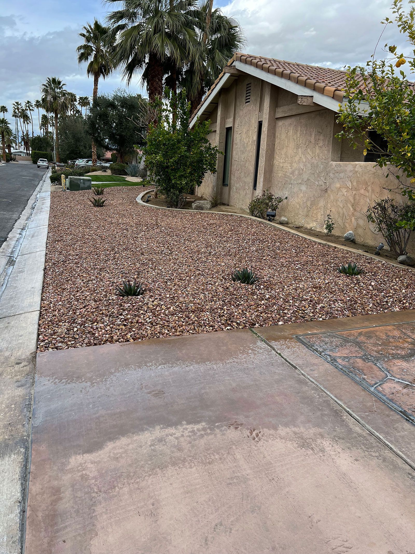 Finished landscaping work