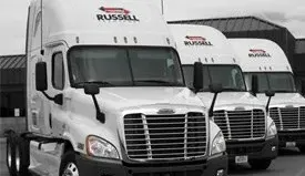 big white trailer truck