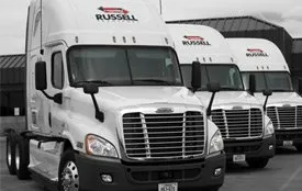 big white trailer truck