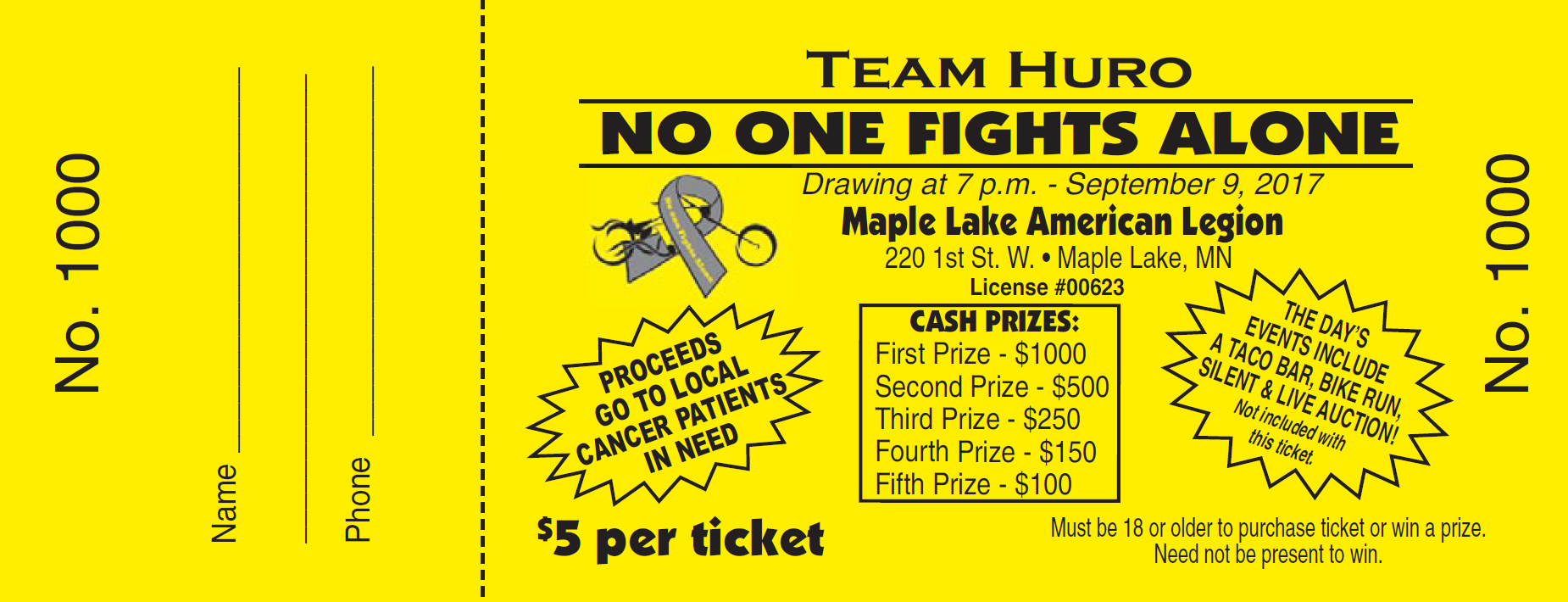 Custom Raffle Ticket