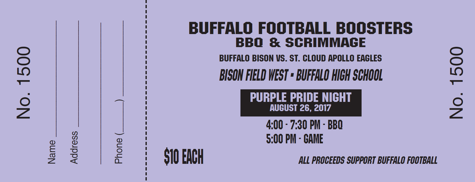 Custom Raffle Ticket