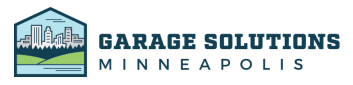 A logo for garage solutions minneapolis is shown on a white background.