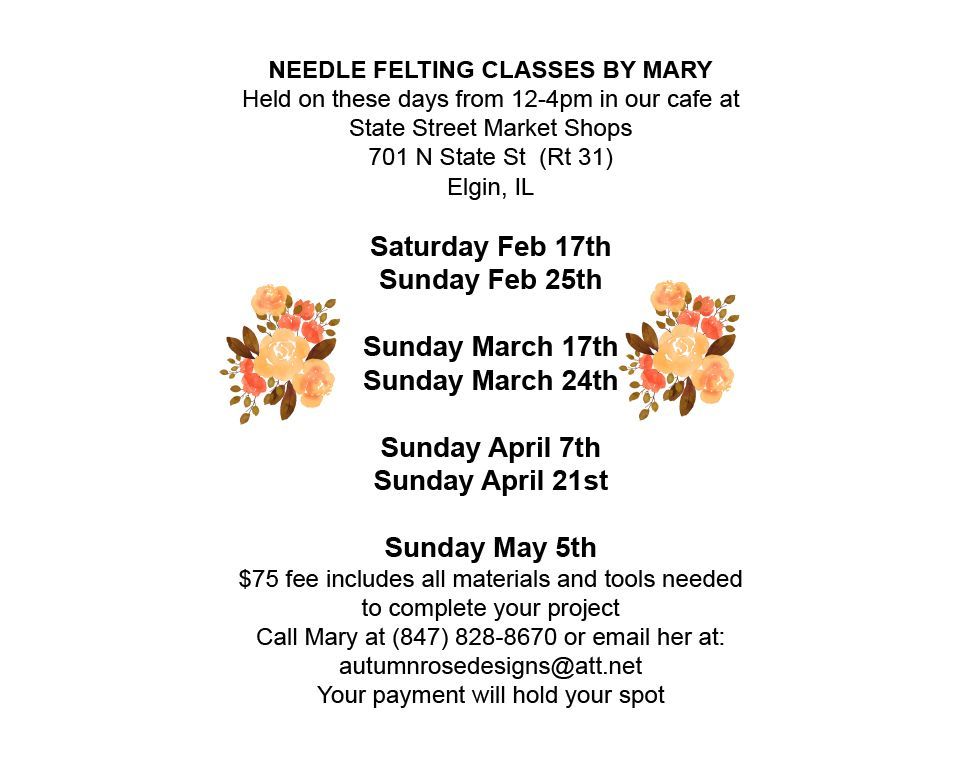 Classes by Mary schedule