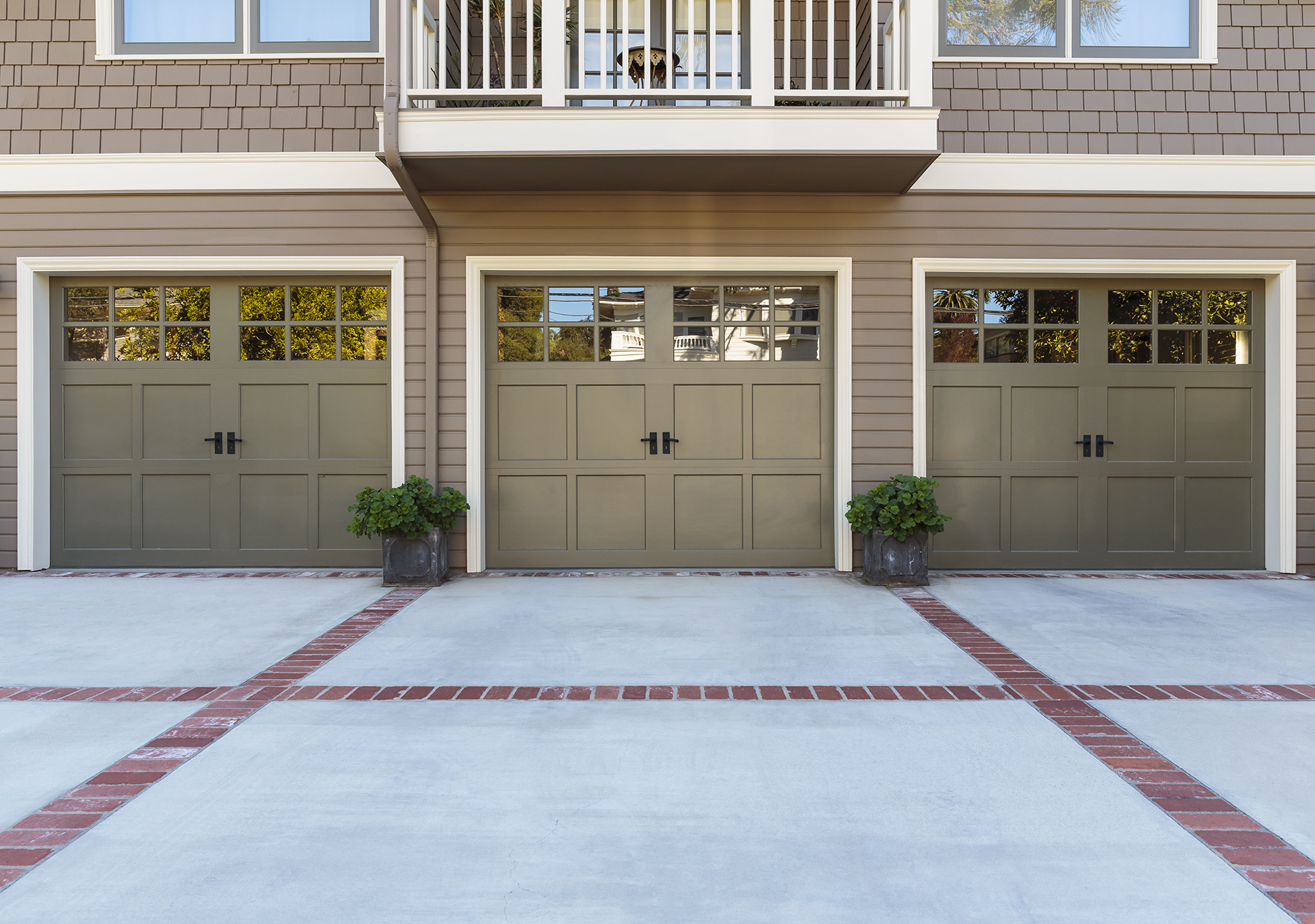 a nice concrete driveway