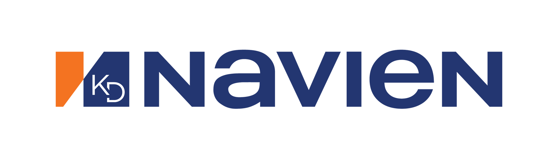 Navien logo: blue text on white background, with orange and blue graphic to the left.