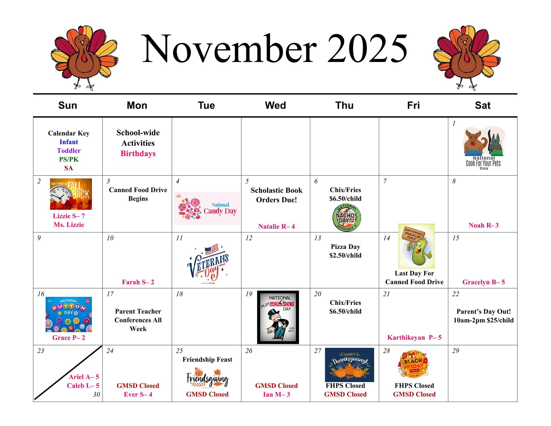  Novemeber 2025 calendar
