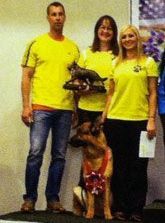 German Shepperd with award