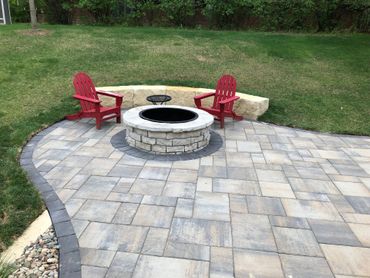 patio with fire pit