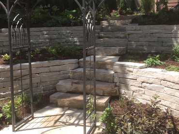 retaining walls and stairways