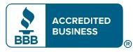 BBB Accredited Business logo: a blue flame and 