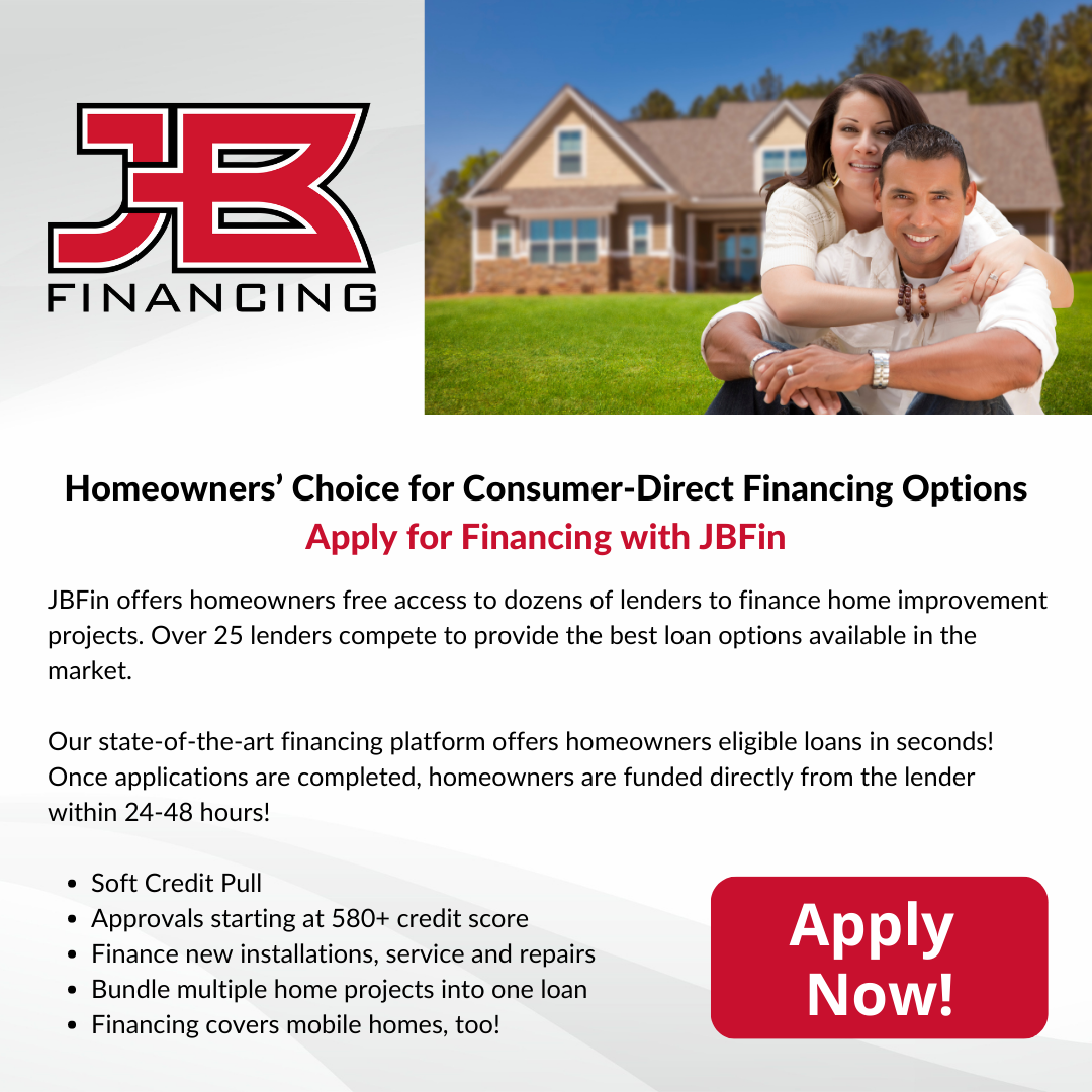 An advertisement for homeowners' choice of consumer direct financing options