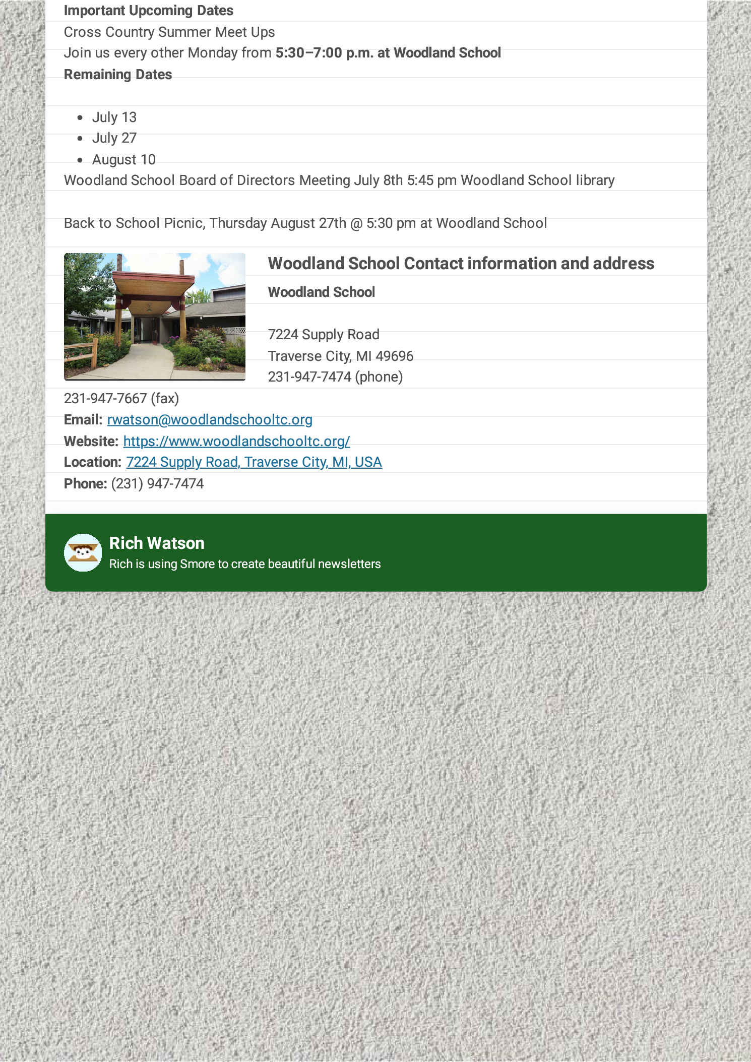 Blurry webpage with a house photo, text form fields, and a green footer on a gray background