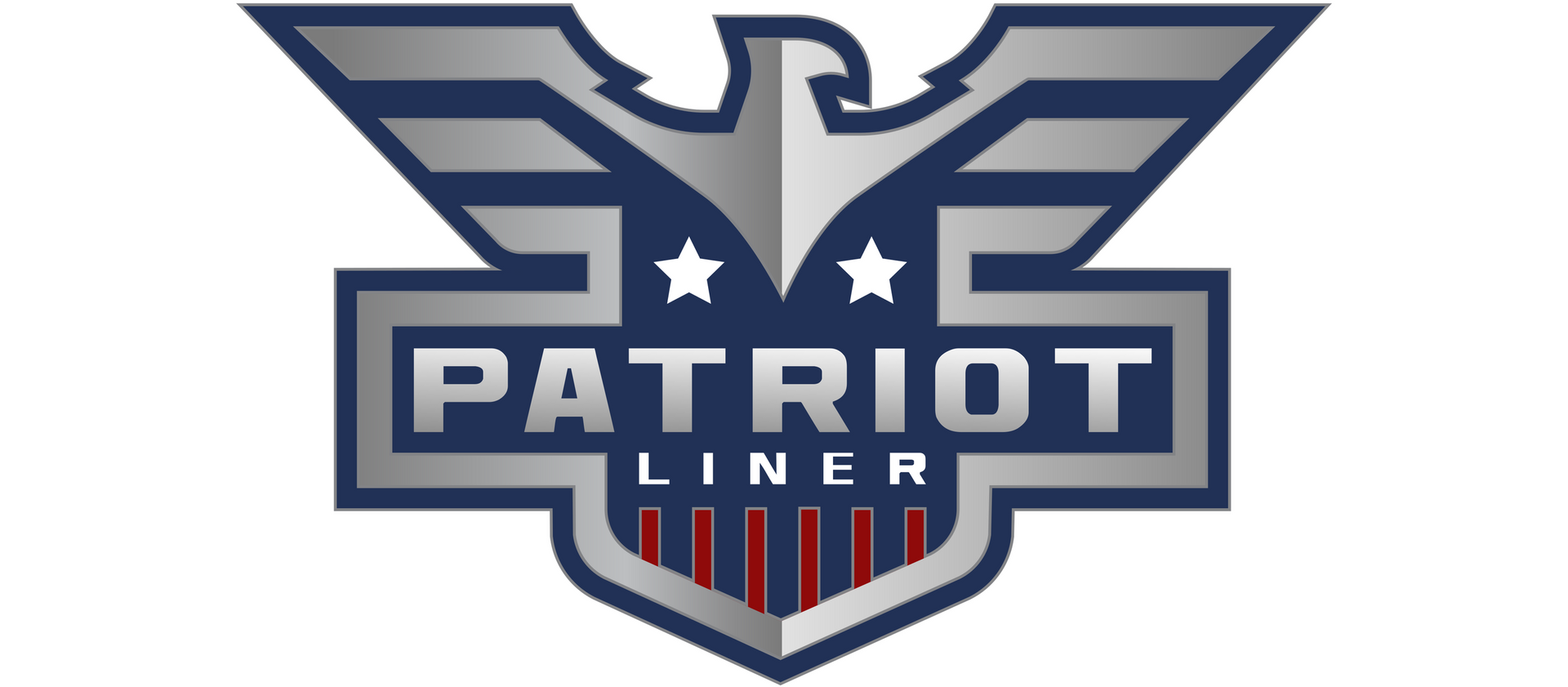 Logo with eagle, stars, and text