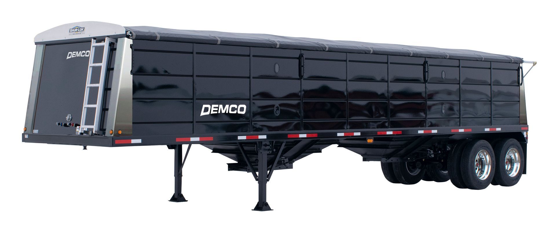 42 black grain trailer corner