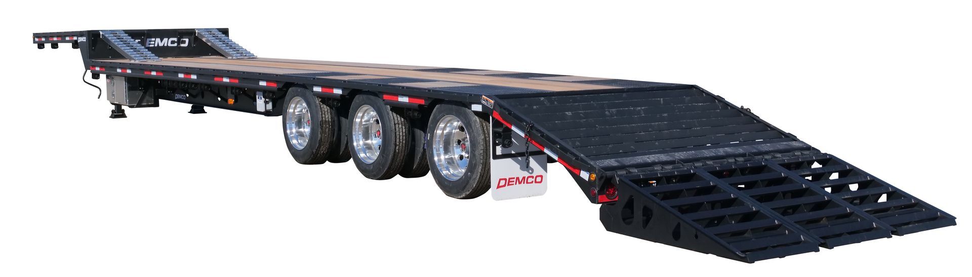 Drop deck with upper ramps