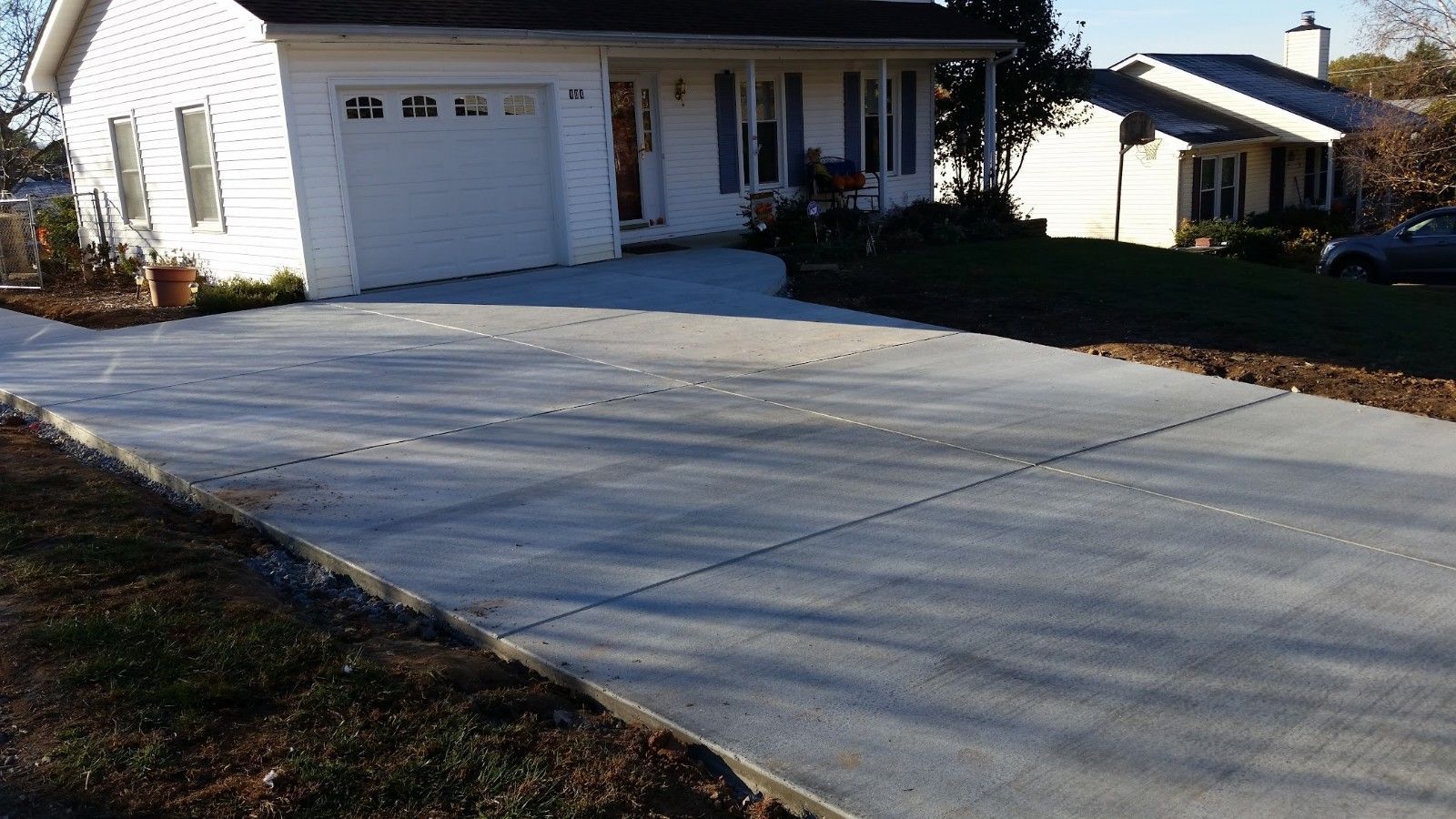 Concrete driveway