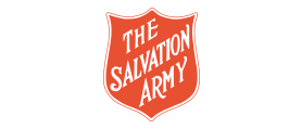The salvation army logo is a red shield on a white background.